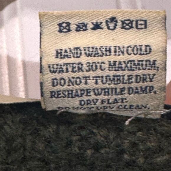 Aran MorMor 100% Merino Wool Ireland Green Cable Knit Hoodie Sweater L Fisherman - Picture 8 of 9